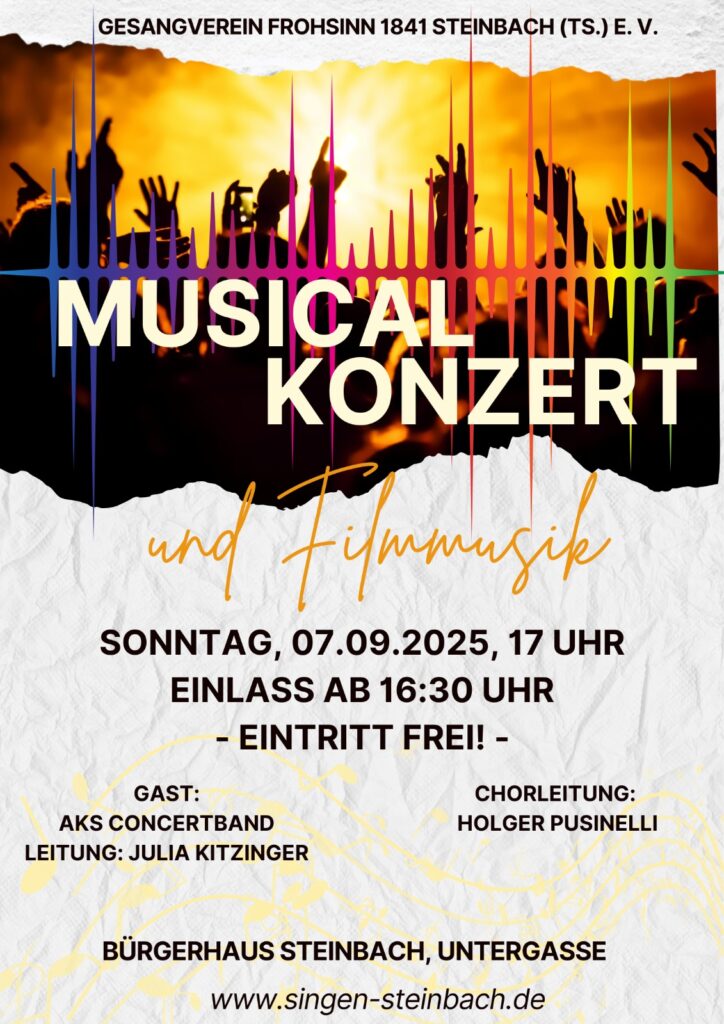 Konzertplakat Musical und Filmmusik 2025